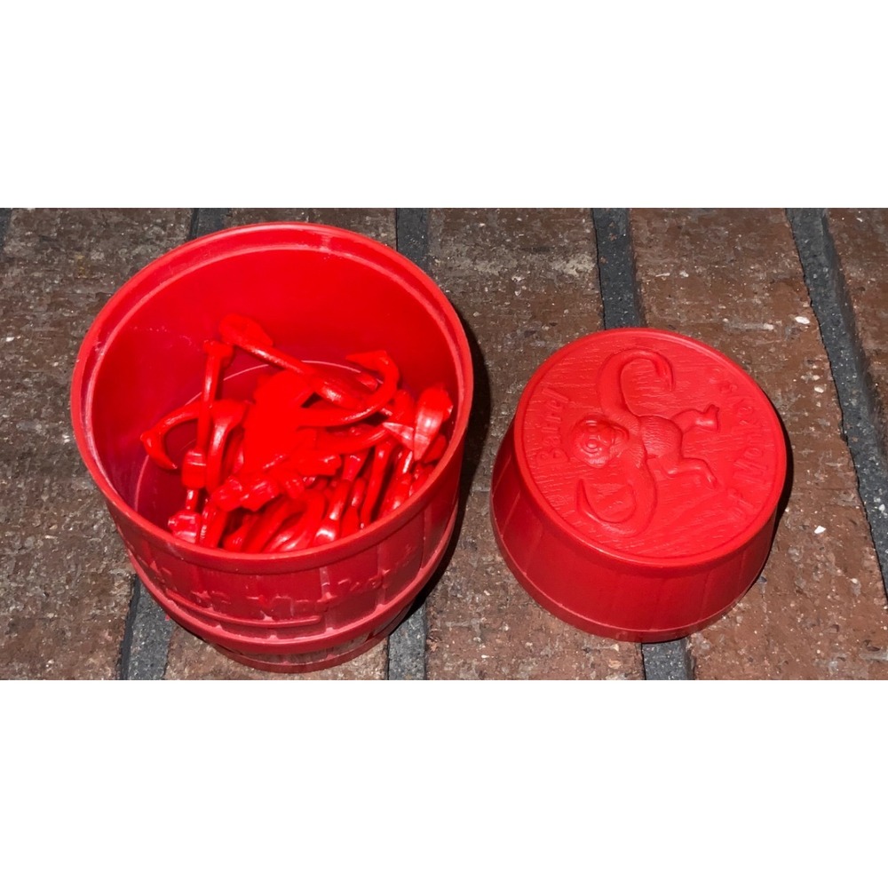 Lakeside Barrel of Monkeys Classic Red Plastic Dexterity Game Vintage Style Toy